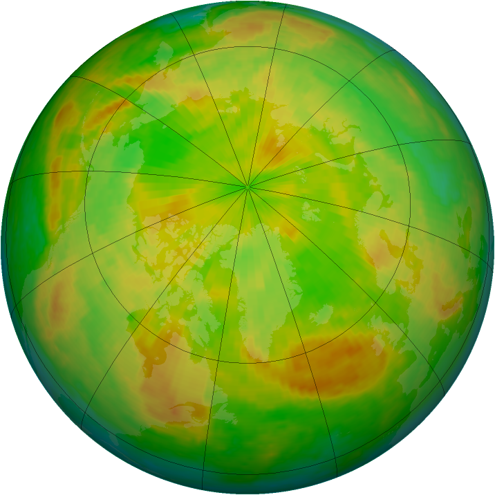 Arctic ozone map for 29 May 2004